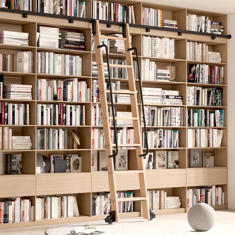 Woodworking Lofts - Rolling Bibliotheek Ladder Hardware 13FT (400cm)