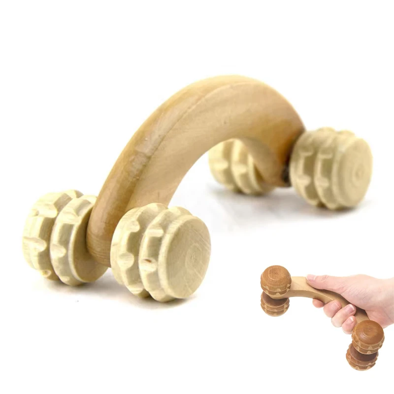 Woodworking Ideas - Handheld houten tandwielmassageroller Houttherapieweefsel om de