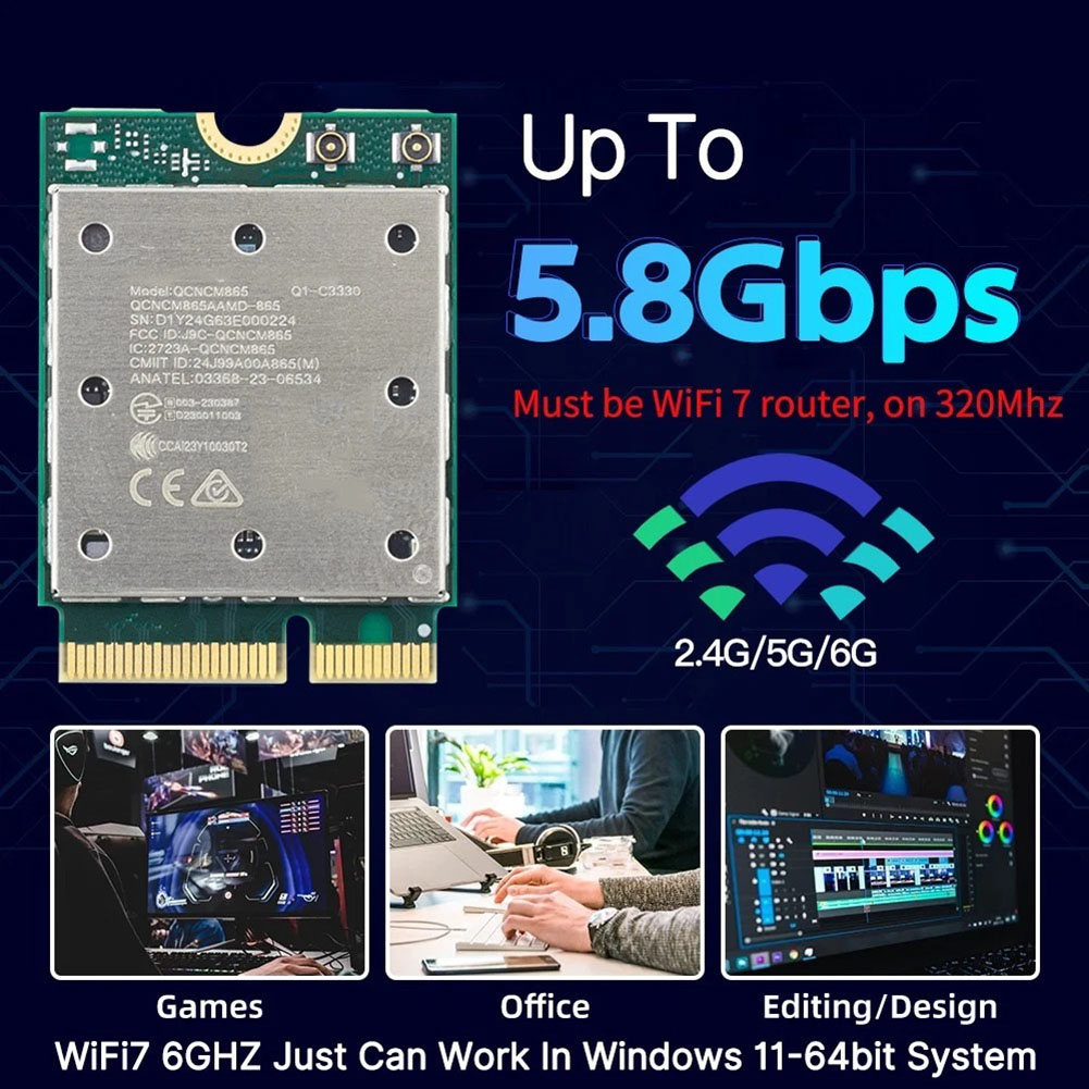 WiFi 7 QCNCM865 M.2 Draadloze  - Woodworking Network recensie en prijs